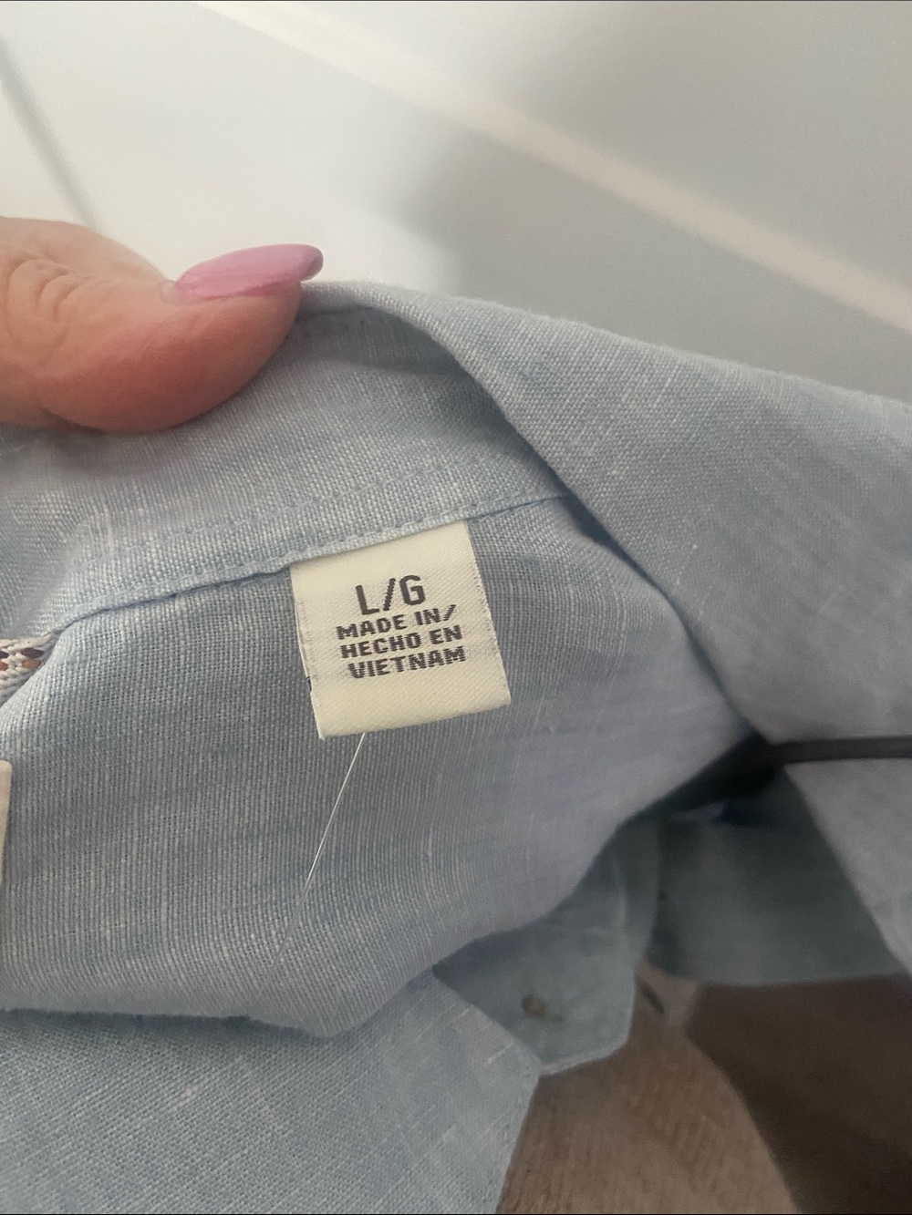 Weatherproof Light Blue Short-Sleeve Button-Down Linen Shirt - Picture 4 of 5